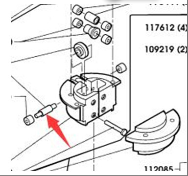 Auto Cutter Parts For Vector 7000 VT7000 Behind Blade Roller Axis 2.4X7 106144